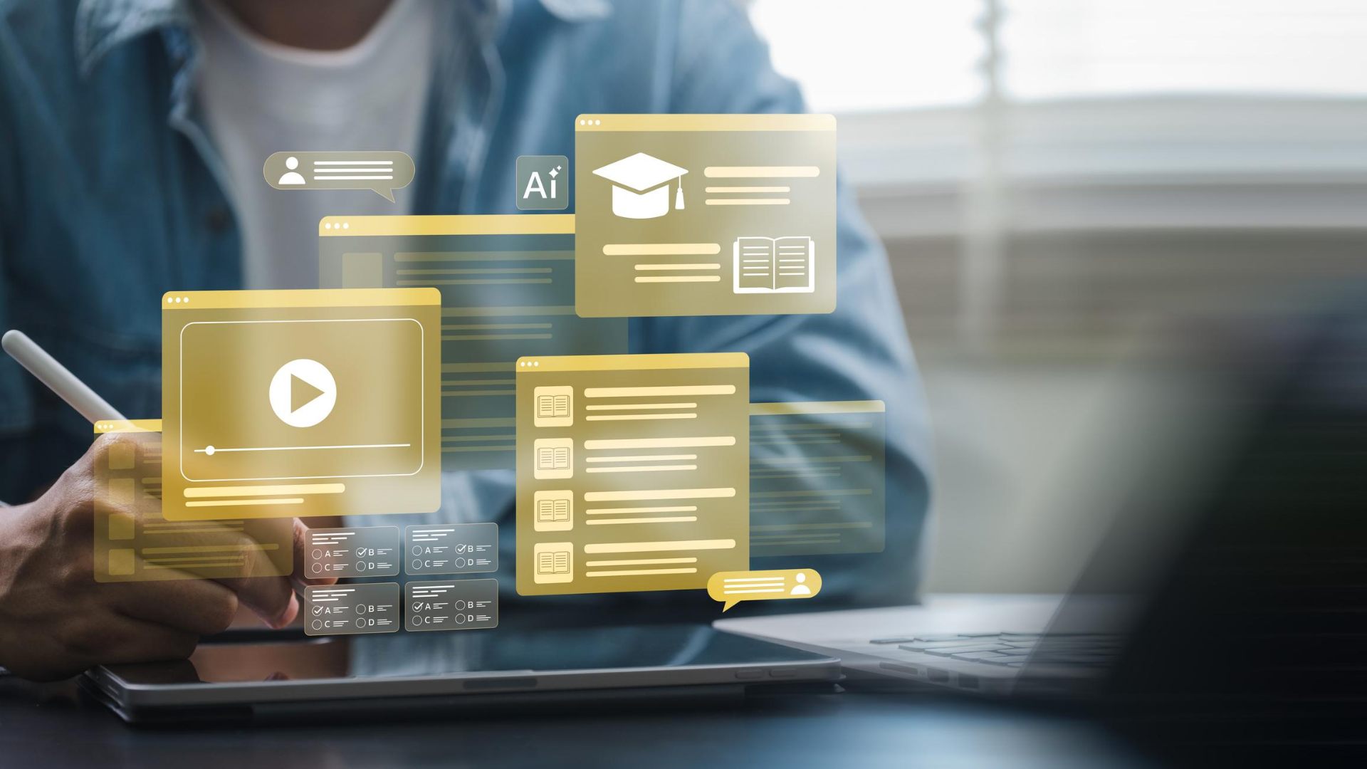 AI tutor helping with schoolwork revision